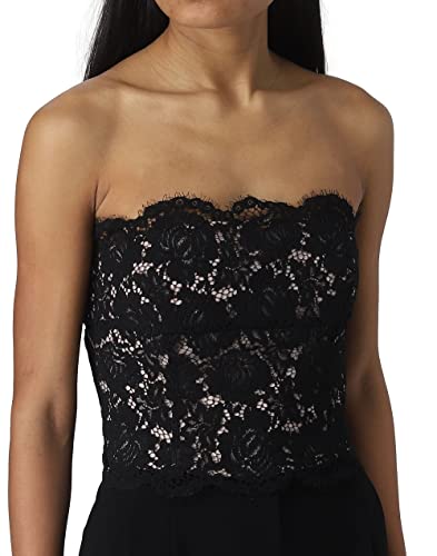 Pinko Top Mujer Montegrande Encaje Rebrode Color NegroRosa, Ver fotos., 38