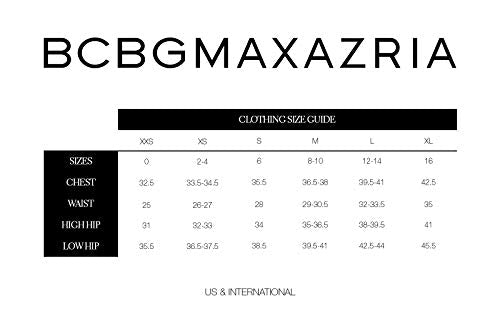 BCBGMAXAZRIA Top asimétrico de Manga Larga para Mujer con Hombros Descubiertos, Negro, L